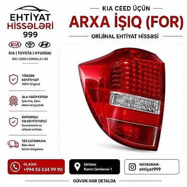 kia rio diffuser: Məhsul: Orijinal avtomobil işıqları – KIA modelləri üçün - KIA Ceed — 2