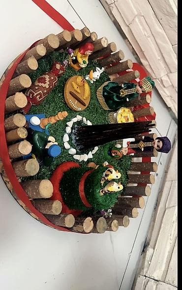 kənd məhsulları: Məhsul: Novruz temalı dekorativ kompozisiya (əl işi maket) Təsvir: - — 2