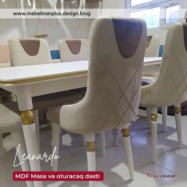 oturacaqlarin uzlenmesi: Qonaq otağı üçün, Yeni, Açılan, Dördbucaq masa, 6 stul — 6