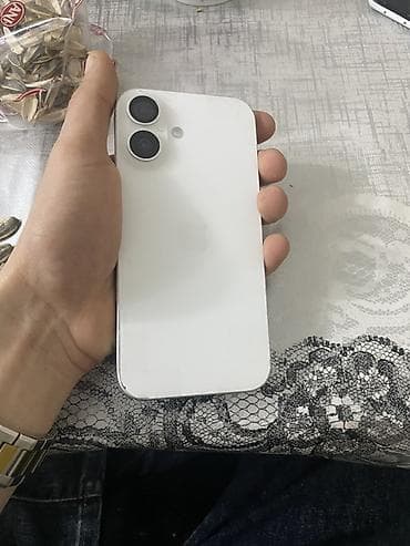 telefon platasi temiri: IPhone 16, 256 GB, Ağ, Face ID — 1