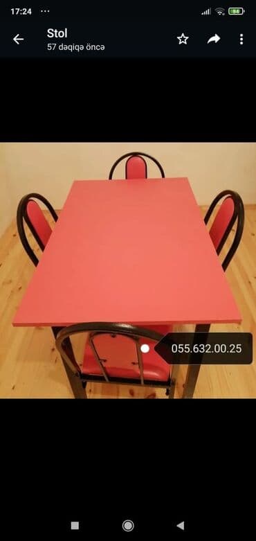 2ci el metbex mebel: Kvadrat masa, Mətbəx üçün, 4 nəfər, Açılmayan, Zəmanətsiz — 3