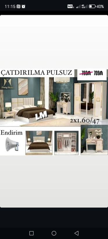 tuba: 2 təknəfərlik çarpayı, Dolab, Komod, Termo, Türkiyə, Yeni — 1