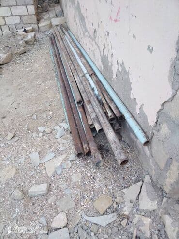 Metal borular dəstəsi - Material: polad (qara və açıq mavi rəngli