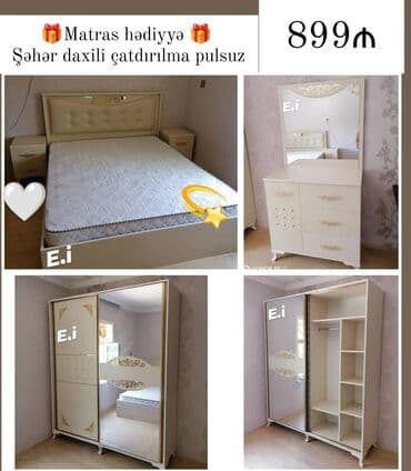 tumba: İkinəfərlik çarpayı, Termo, Dolab, 2 tumba, Azərbaycan, Yeni — 1