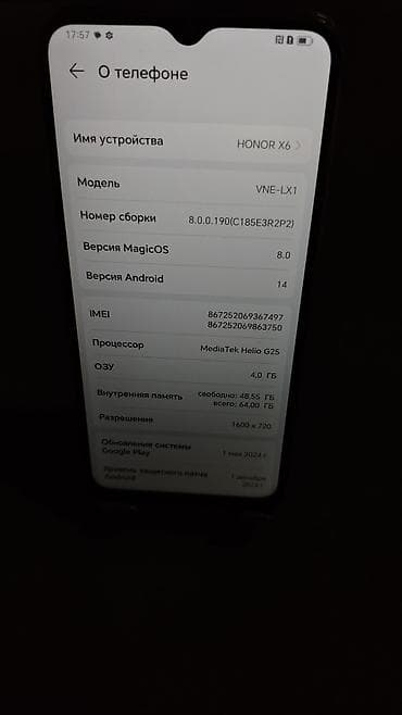 nokia e73 mode: Honor X6, 64 GB, rəng - Qara, Barmaq izi, İki sim kartlı — 3