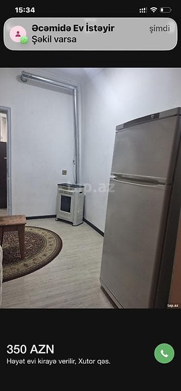 quba kiraye ev: Həyət evi kirayə verilir, Xutor qəsəbəsi — 350 AZN - Plan: 1 otaqlı — 3