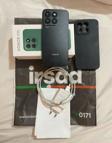 Honor X8b, 256 ГБ, цвет - Черный, Отпечаток пальца, Face ID