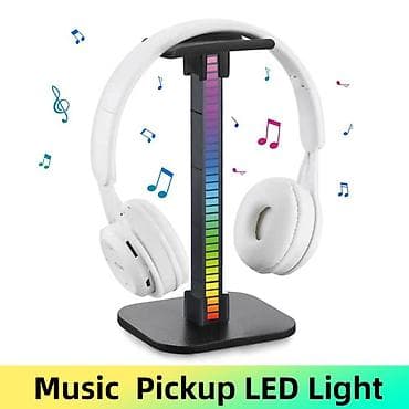 iphone x kabrolar: RGB LED qulaqlıq stendi – musiqiyə reaksiya verən işıq effektli - — 3