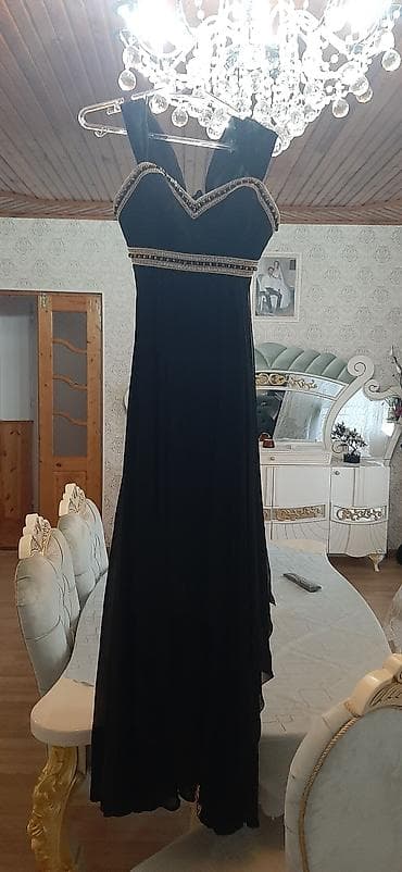 Zərif gecə/libas – uzun qara şifon don - Rəng: qara - Model: uzun lalafo.az -da Zərif gecə/libas – uzun qara şifon don - Rəng: qara - Model: uzun