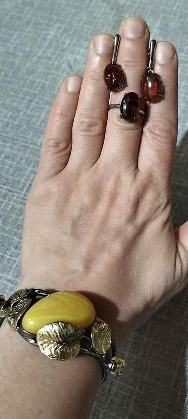 kehraba: Sırğa, Gümüş, 925 g, Ünvandan götürmə — 7