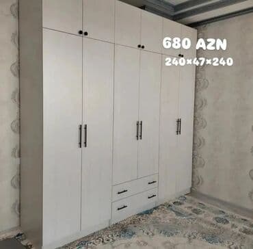 qapi: Yeni, Açılan, 6 qapı Düz dolab, Qarderob, paltar dolabı, Azərbaycan — 1
