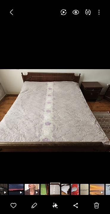 madeyra tek carpayi: İkinəfərlik çarpayı, Bazasız, Matras ilə, Siyirməsiz — 1