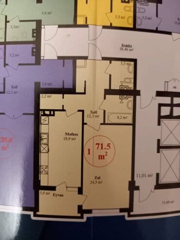 bakida tecili satilan 1 otaqli menziller: 1 otaqlı, Yeni tikili, m. Qara Qarayev, 70 kv. m — 9