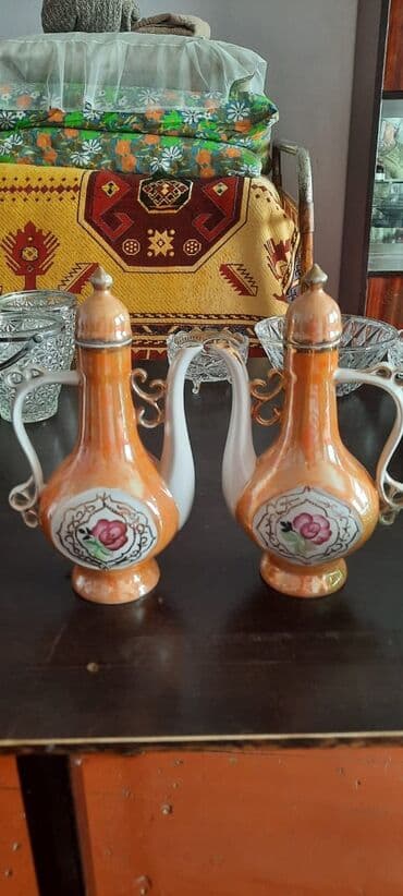 вазы из богемского стекла: Klassik süfrə və dekor dəsti - Şüşə dekorativ vaza: əl işi görünüşlü — 7