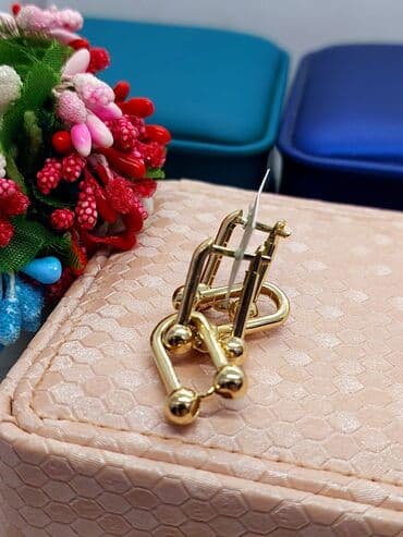 qas sirqalar: Sırğa, Tiffany, Sarı qızıl, 585 Əyar, 443 g — 3