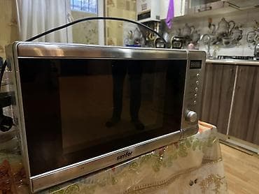 elektron pec: Mikrodalğalı soba Simfer, Ayrıca dayanan, Mikrodalğalar ilə, rəng - Gümüşü — 1