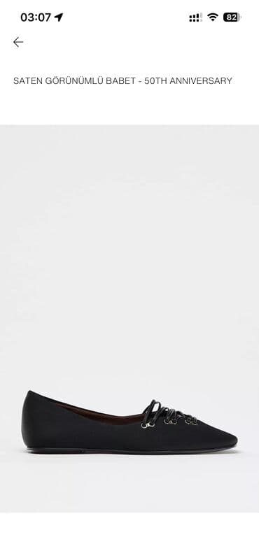 qadin az: Baletkalar, Zara, Ölçü: 37, rəng - Qara, Yeni — 2