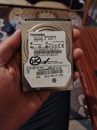 Жёсткие диски, переносные винчестеры для ПК: Toshiba 2.5" HDD – MK3265GSX - Növ: Daxili sərt disk (HDD), 2.5" — 2