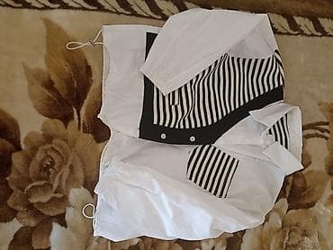 Ağ rəngli qadın köynəyi – zolaqlı dizaynlı - Model: Uzunqol, yaxası