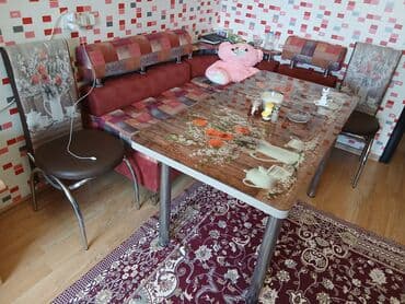 metbex stol stul işlenmiş: Mətbəx üçün, İşlənmiş, Açılan, Künc masa, 2 stul — 1