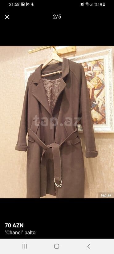 loreta palto: Chanel Xakki yasil reng palto. Cox az geyilib — 3