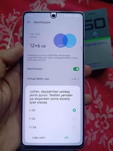 внешний жесткий диск баку: Infinix Note 50 Pro, 256 ГБ, цвет - Серый, Сенсорный — 4