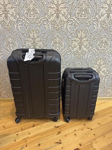 Çamadanlar: MRC POLO sərt korpuslu çamadan dəsti - Rəng: qara, minimalist — 3