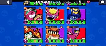 explore smart samokatlar: Brawl Stars hesabı - Kupa: 28 421 (ən yüksək 28 423), Kral rütbə III — 8