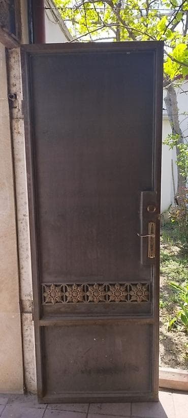 ikinci əl dəmir darvaza: Dəmir Həyət darvazası, Yana açılan, Mexaniki, Qapı ilə, rəng - Qəhvəyi, Kredit yoxdur — 5