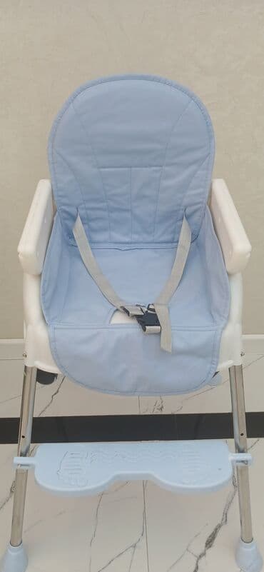 Uşaq yemək stulu - Rəng: açıq mavi - Yumşaq yastıqlı oturacaq və — 3