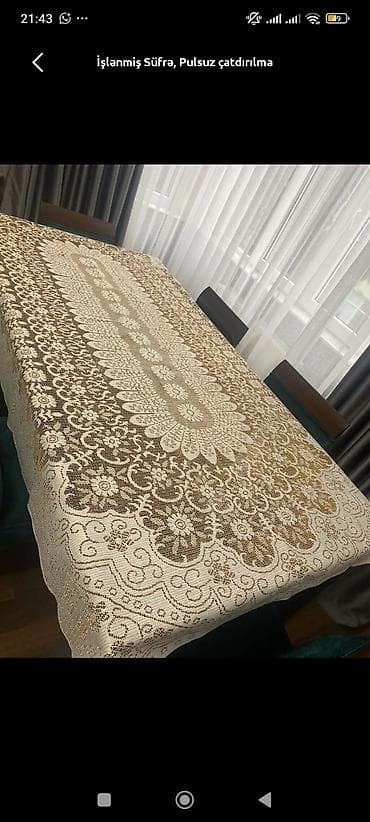 alisa home tekstil: 4 ədəd süfrə ikisi təzədi tecılı satılır 4 ədədi bir yerdə 35 m — 7