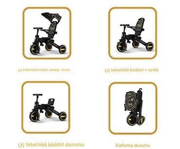 plastik konstruktorlar: Uşaq üçün çoxfunksiyalı 3 təkərli velosiped/araba - Brend: Uonlibaby — 2