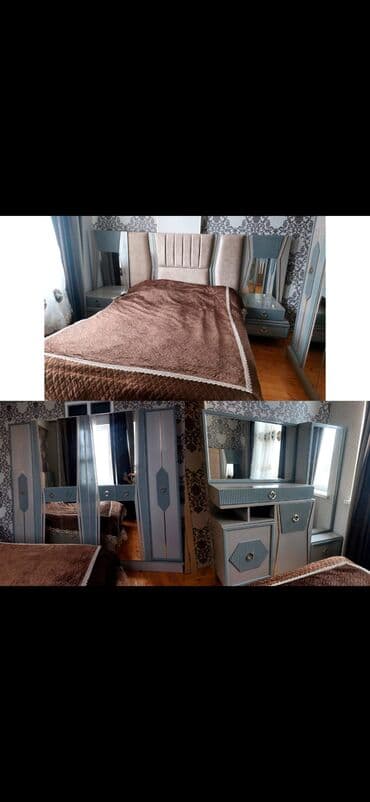 yazı masası ucuz: İkinəfərlik çarpayı, 2 tumba, İşlənmiş — 1