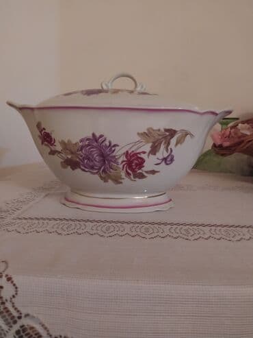 süd qabı: Şüşə məmulatlar dəsti - Yaşıl rəngli ayaqlı meyvə/şirniyyat qabı — 8