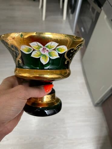 qazan destleri qiymetleri: Kasalar, 2 ədədli dəst, rəng - Yaşıl, Şüşə — 2