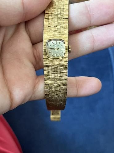 patek philippe 58152 original: Rotary qadın qol saatı – vintaj dizayn 50 ilin Swiss 3 qr qızıl var — 2