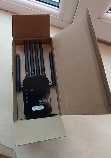 Kompüter və noutbuk aksesuarları: Wi‑Fi Gücləndirici (Repeater) – 6 antenalı, divar prizinə qoşulan — 2