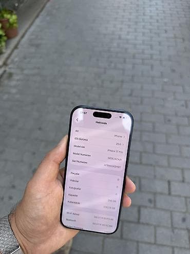 iphone usb: IPhone 17 Pro, 256 GB, Blue Titanium, Zəmanət, Face ID — 7