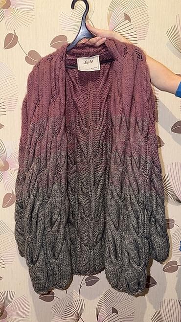 oversize: Lalo brendi qadın kardiqanı – gradient rəng keçidi ilə. Üstdən tünd — 4