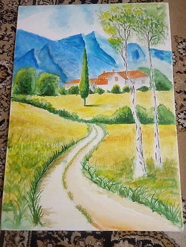 Спорт и отдых: Akvarel tablo dəsti – təbiət mənzərələri — 2