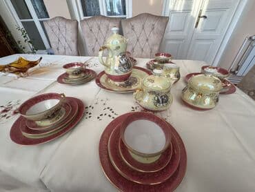 vilka qasiq desti: Çay dəsti, rəng - Qızılı, Farfor, Geisha, 6 nəfərlik, Yaponiya — 2