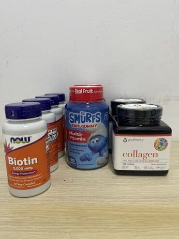 Məhsulların dəsti – qida əlavələri - NOW Biotin 5,000 mcg – 60