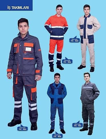 İş: Məhsul: İş geyimləri və işçi dəstləri (kodlar: İTK-1500, İTK-1501 — 1