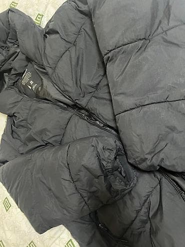 Детская одежда и обувь: PULL&BEAR uzun qış kurtkası - Rəng: qara - Model: kapüşonlu, uzun — 5