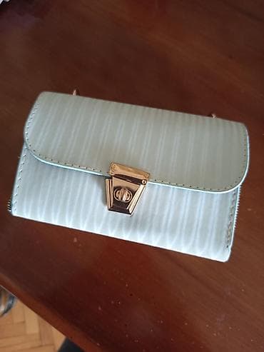 de marel balaca mavi: Zərif qadın çantası/kladç - Rəng: açıq mavi (pastel ton) - Material — 1