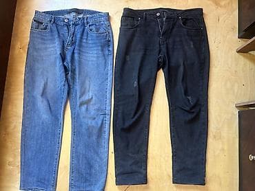 Kişi şalvarları – 5 ədəd paket Model və rənglər: - Mavi klassik denim