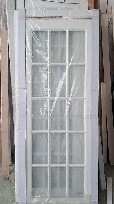 setqa qapilar: Ağ rəngli şüşəli qapı paneli - Klassik “French door” üslubunda — 1