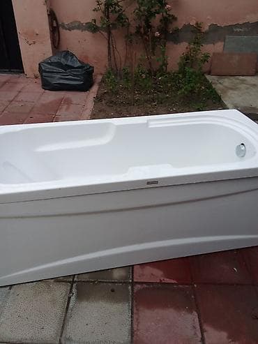 asma tavanlar hamam: Akril vanna – düzbucaqlı model - Material: yüksək keyfiyyətli akril — 2