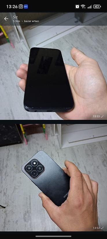 hard disc 1 tb: Honor X6b, 256 GB, rəng - Göy — 1