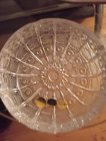 su qab: Kəsilmiş naxışlı şüşə/kriptal qab - Klassik ornamentli, dərin kəsimli — 2